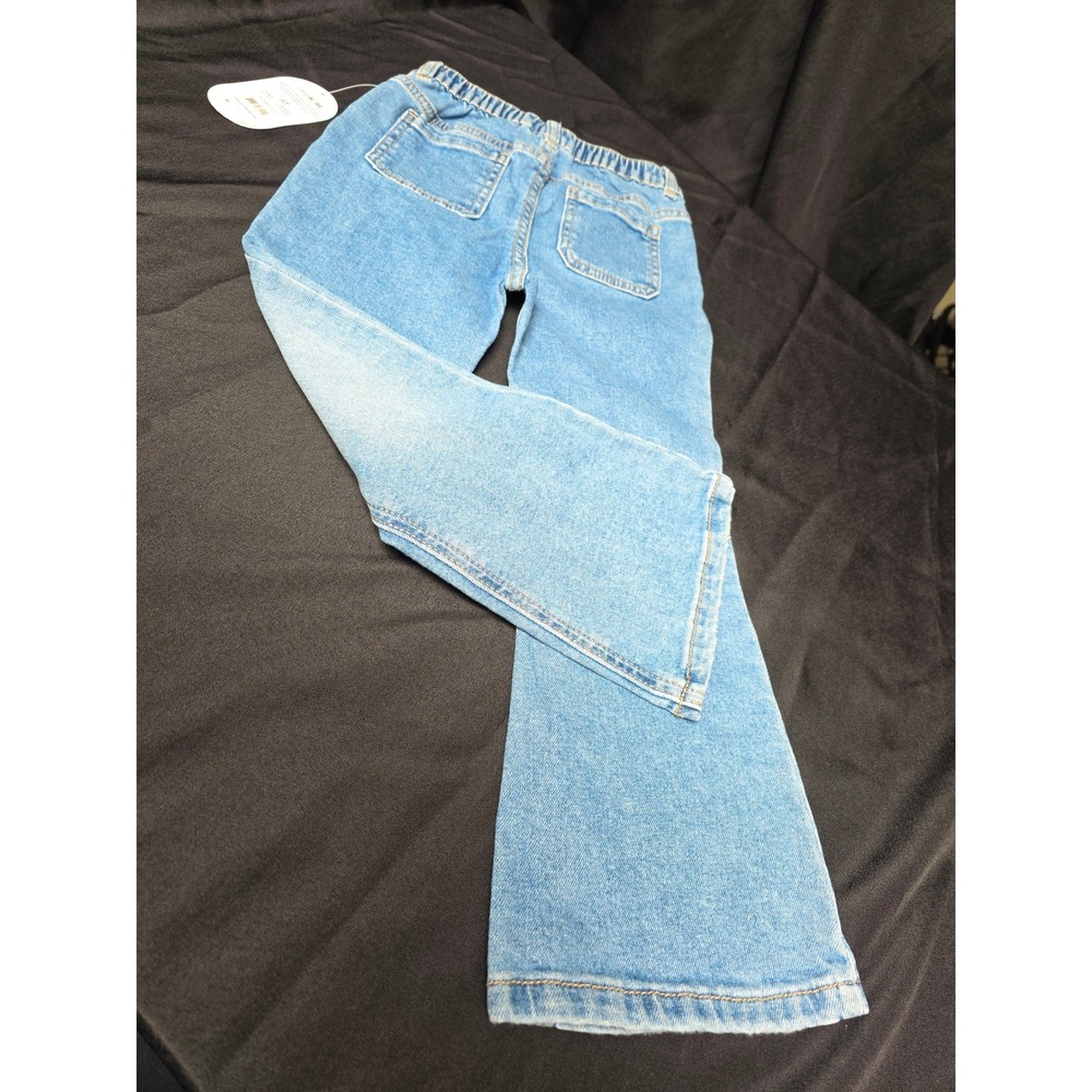 Wonder Nation Girls Toddler Flare Jeans Medium Enzyme Wash Denim 5T NWT - Picture 5 of 7